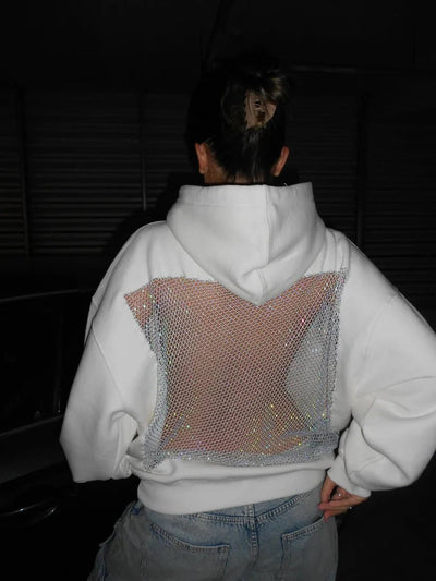 Crystal-Mesh Hoodie