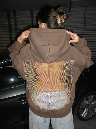 Crystal-Mesh Hoodie
